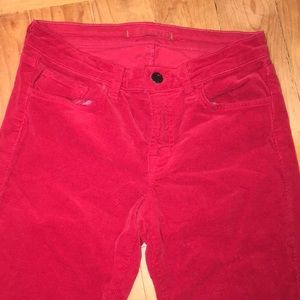 Red corduroy j brand jeans!